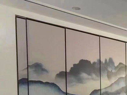 75款山水畫活動(dòng)隔斷